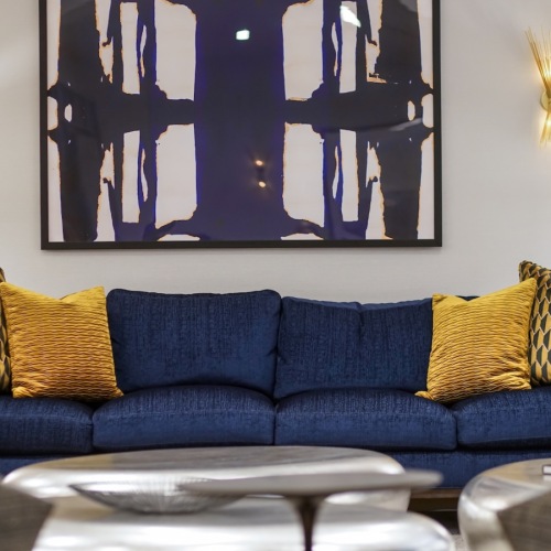 lobby with chic furniture