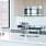 a kitchen with a microwave oven