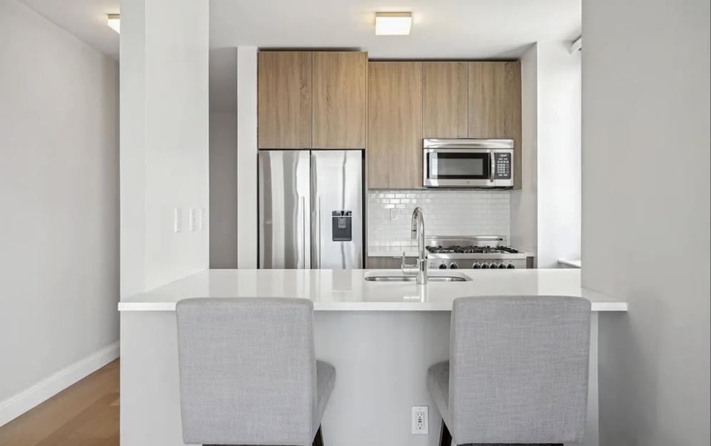 well lit kitchen