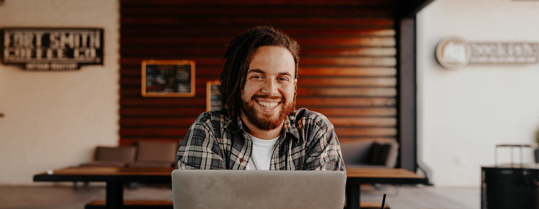 man working on a laptop