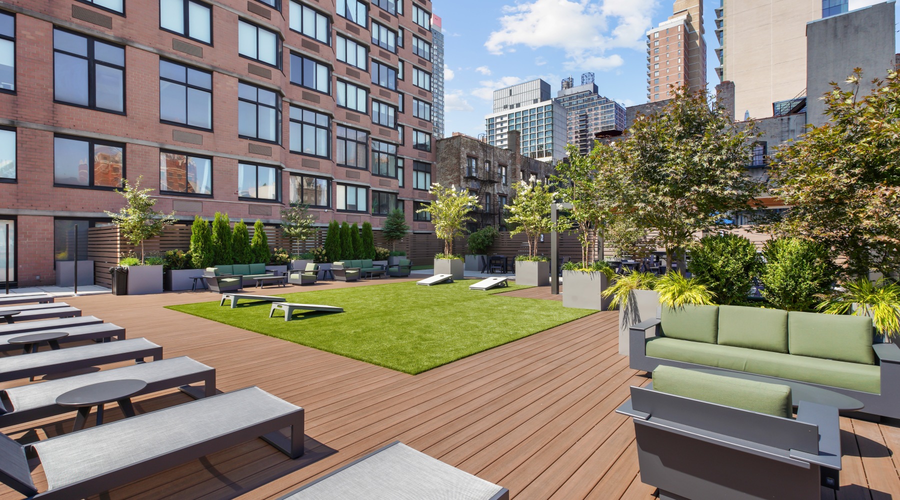 Terrace with lounge furniture. Terrace with lounge furniture.
